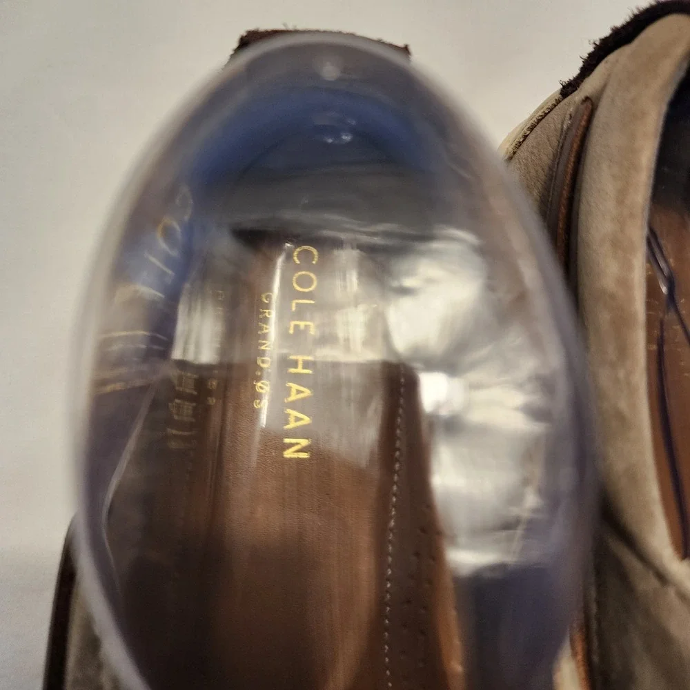 Cole Haan Men's Suede Tan‎ Deck Causal Shoes Size 9M Lace Up Sea Otter Boat Shoe
